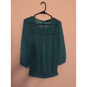 The Limited Teal Long Sleeve Top