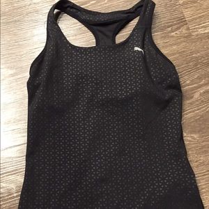 Puma tank top built in sports bra sz s black