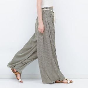 Zara Wide Leg Striped Trouser