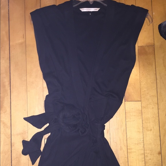 Diane VonFurstenberg black wrap dress