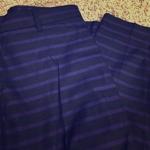 Pretty navy and purple stripped trousers