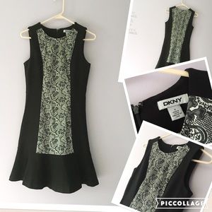DKNY Drop Waist Flared Hem Dress