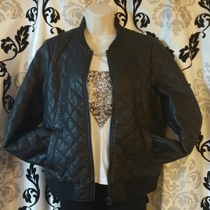 Forever 21 quilted "Members Only" jacket