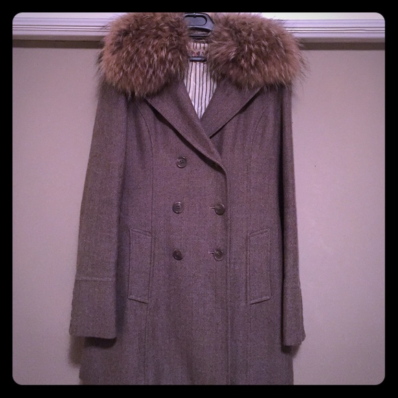 Juicy Couture Fur Tweed double breast coat - Picture 2 of 4
