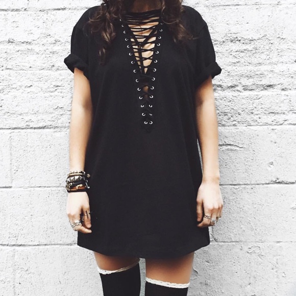 LF Lace Up Tee