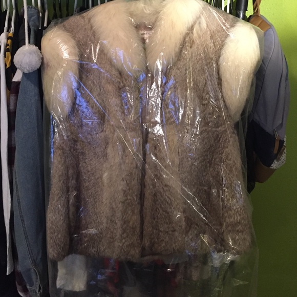 Fur coat vest