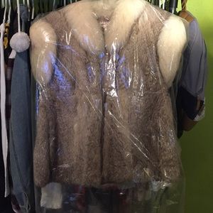 Fur coat vest