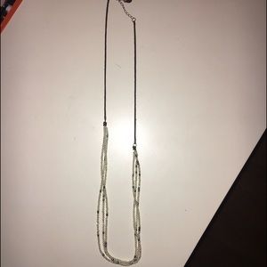 faux pearl and rope necklace