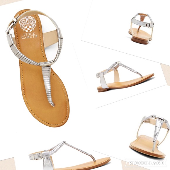 Vince Camuto Silver Thong Sandals