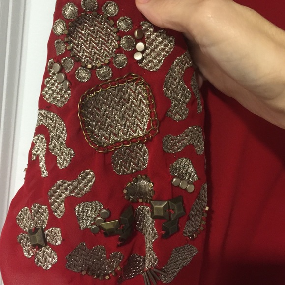 Bundled !Rad Red see-through blouse - Picture 3 of 3