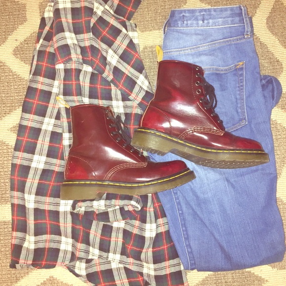 Cherry red Doc martens