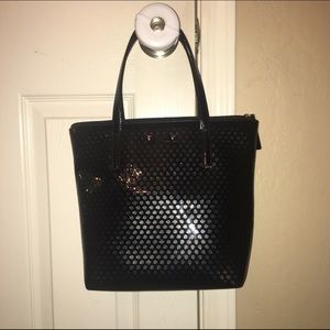 Kate Spade Black Polyvinyl Mini Tote