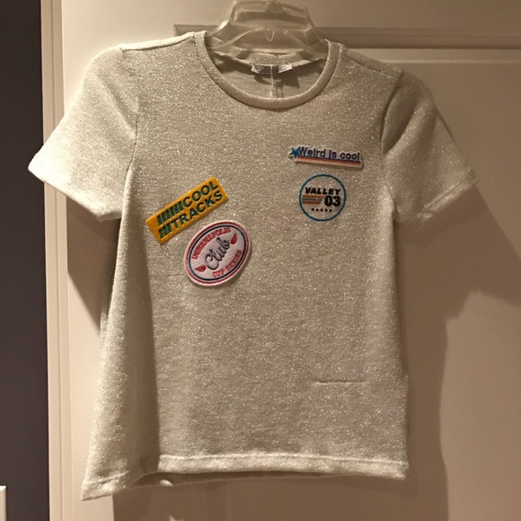 Zara Glitter Patch Crop