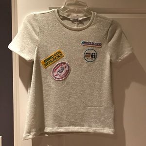 Zara Glitter Patch Crop