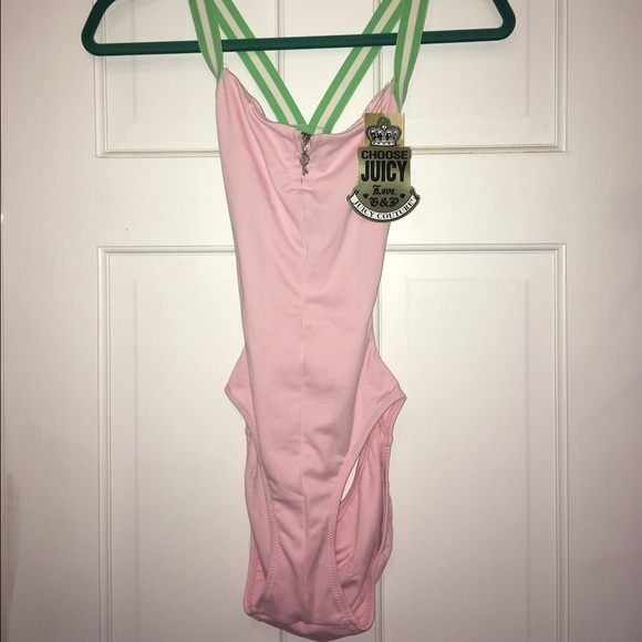 Vintage Juicy Couture Pink One-Piece Swimsuit size S