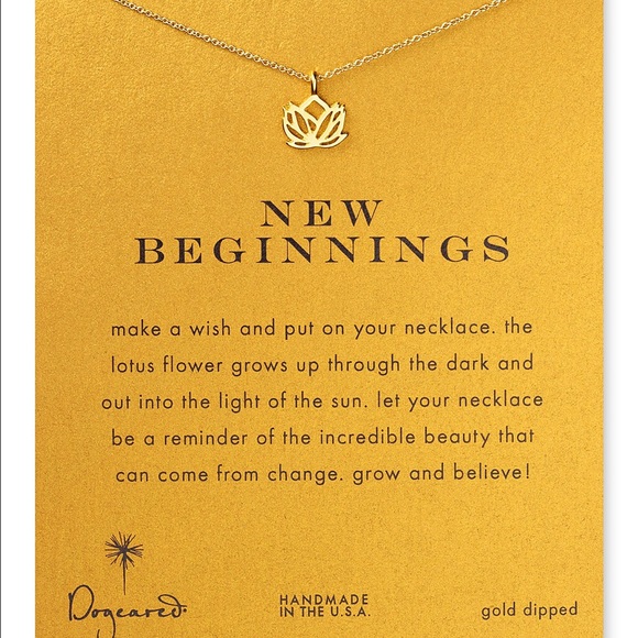 ISO Dogeared Gold Lotus Necklace