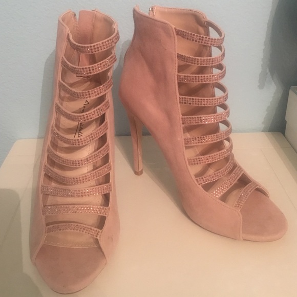 Pink straps heels