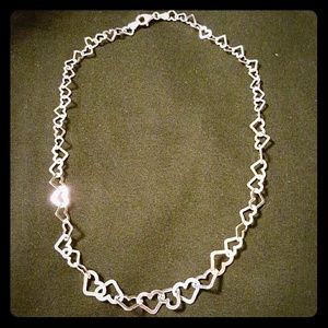 Genuine Sterling Silver Heart Necklace