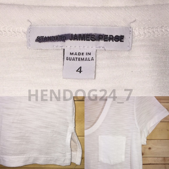 JAMES PERSE #WWG3900CU SLUB BF POCKET TEE SZ 4 =XL - Picture 4 of 4