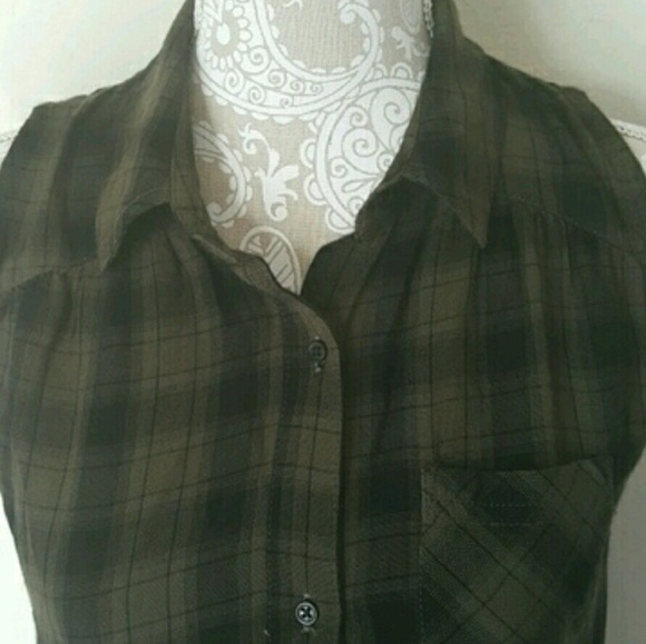 Green Plaid Maxi Duster Dress - Picture 3 of 4