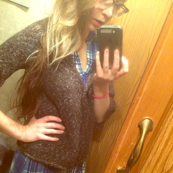 Gray cardigan