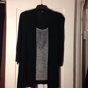 Ab studio cardigan with shirt attached!