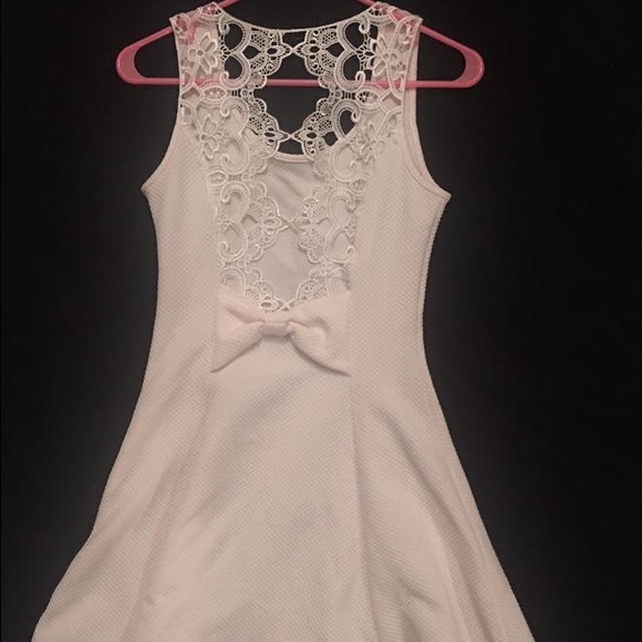 Lace bow back dress