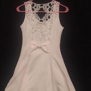 Lace bow back dress
