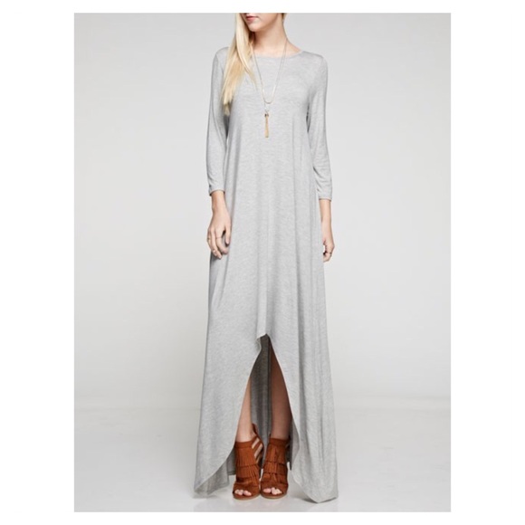 ✨Long Sleeve High/Low Maxi Dress, - Picture 5 of 7