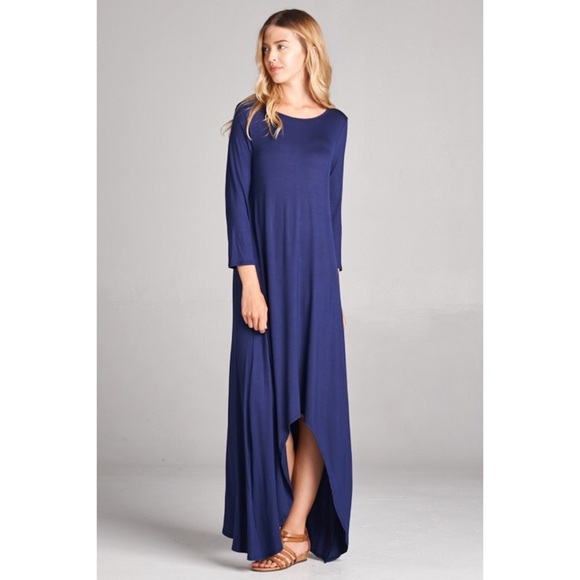 ✨Long Sleeve High/Low Maxi Dress, - Picture 3 of 7