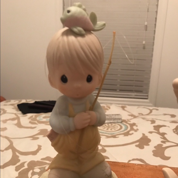 Precious Moments boy fishing