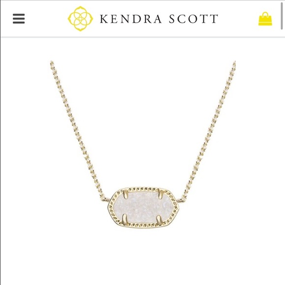 Kendra Scott Elise iridescent gold necklace