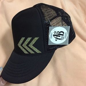 Gold Chevron and black SnapBack hat