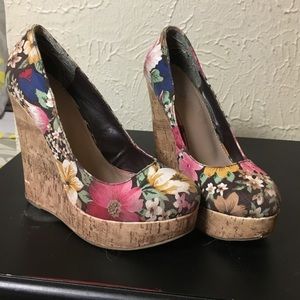Charlotte Russe floral wedges