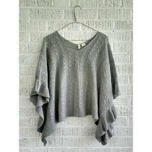 **SOLD** Anthropologie Moth Grey Poncho Sweater