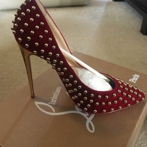 Christian Louboutin Billy 120 Velvet/Specchio heel