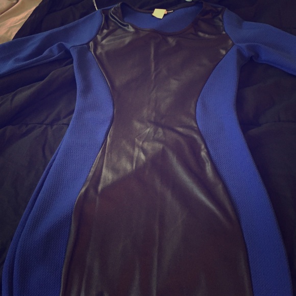 Black and blue dress