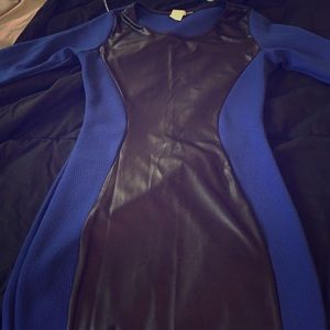 Black and blue dress