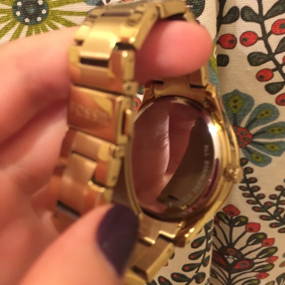 Gold Fossil Watch main image 3