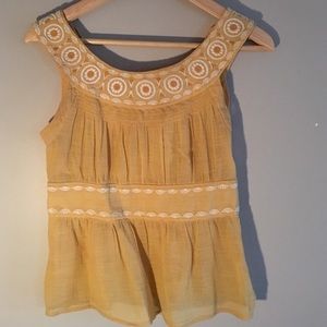 anthroplogie gauzy cotton tank top