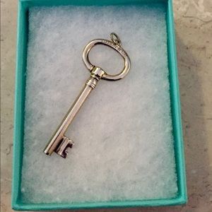 Tiffany & Co. 2.5 inch  sterling key pendant