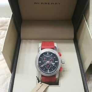 burberry red watch