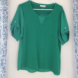 Calvin Klein green blouse