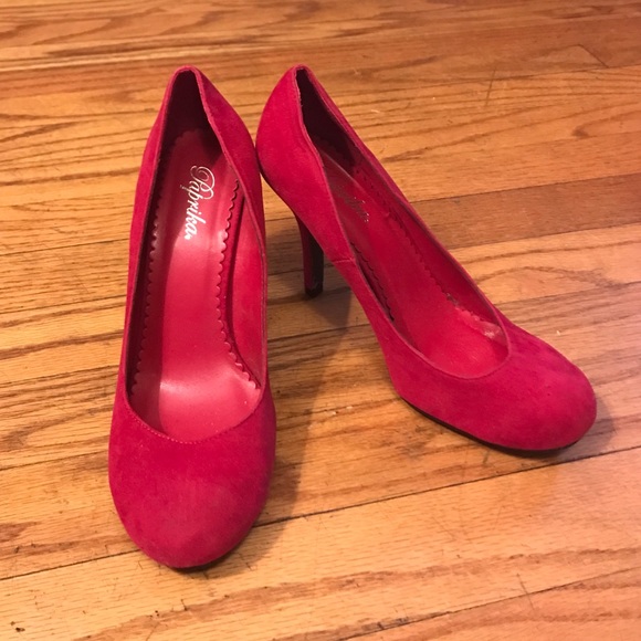 Red Closed Toe Heels