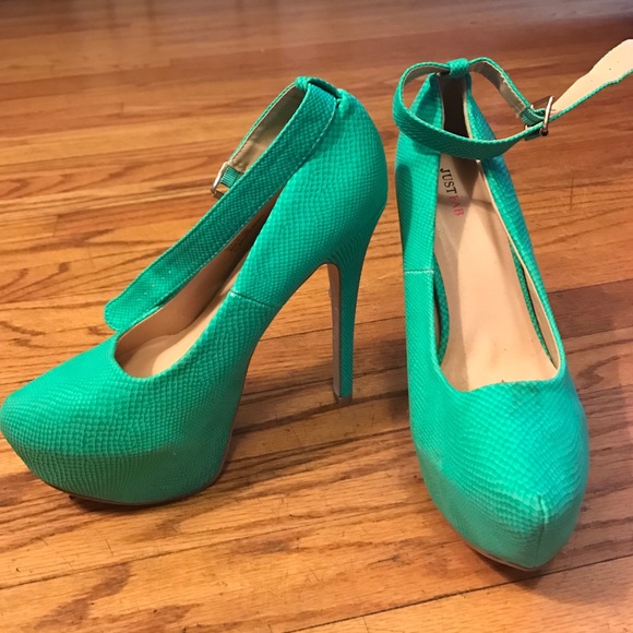 Teal High Heels