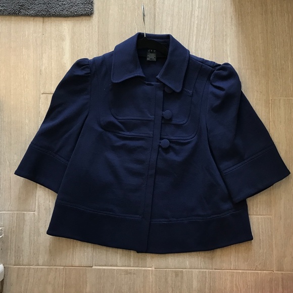 French Connection navy short sleeved blazer size 4