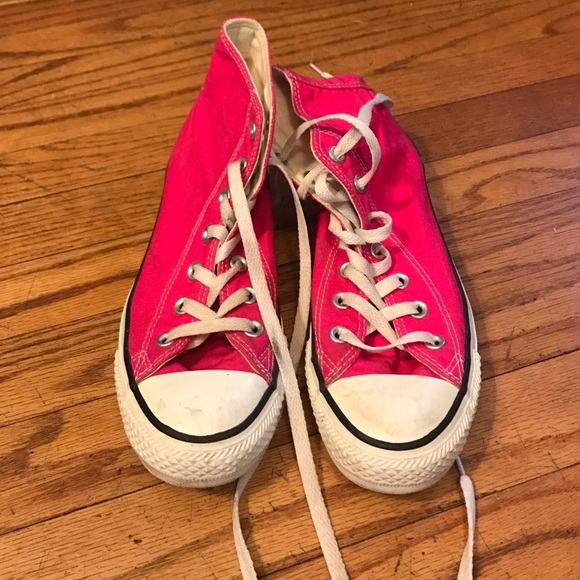 Hot Pink High Top Converse