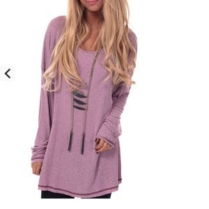 Violet lime lush long tunic