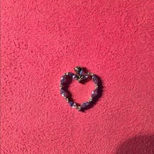 Heart Shaped Amethyst and Diamond Pendant!