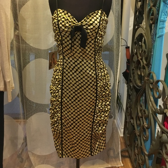 Betsy Johnson polka dot silk dress